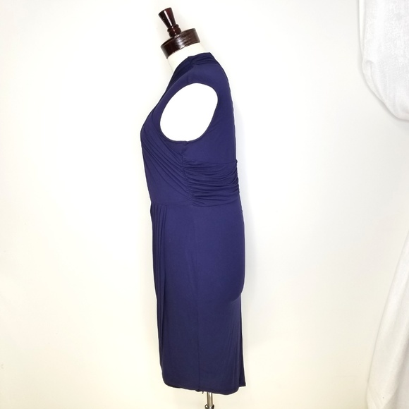 ELOQUII Wrap Front Asymmetrical Hem Dress Jersey - Picture 5 of 8